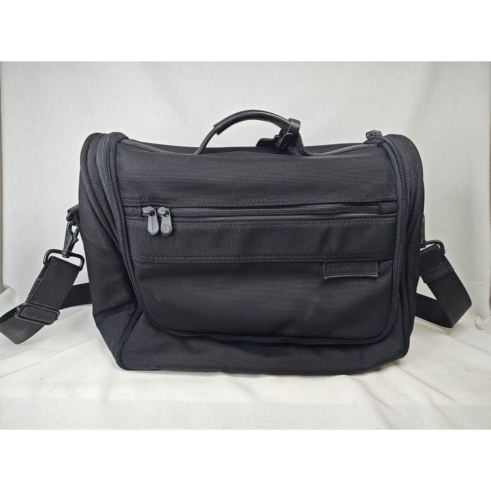 Briggs & Riley Hanging Toiletry Bag Black Ballistic Nylon Travel Kit Vintage 14"